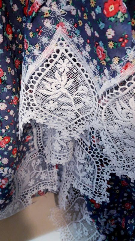 Батист дрібно-колір під джинс-купон ажурне мереживо РІШЕЛЬЄ