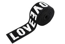 Резинка LOVE 4см черная серебро