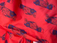 Плащевка Канадка Машины на красном фоне