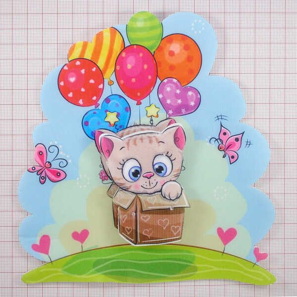 Нашивка 19*18см  Котенок Шарик