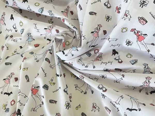 Коттон  Модницы на белом 